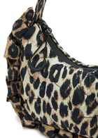 Damson Madder 90's Frill Leopard-print Shell Shoulder bag - One Size