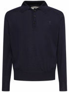 AMI PARIS Adc Logo Wool Knit Polo