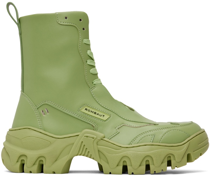 Photo: Rombaut Green Boccaccio II Apple Leather Ankle Boots