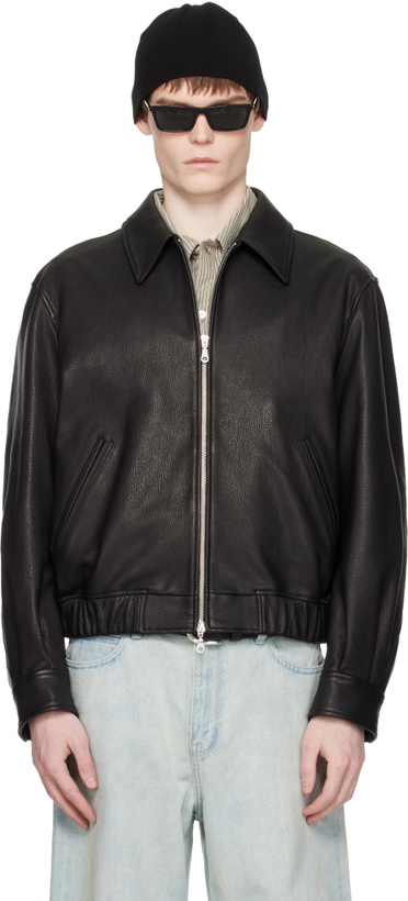 Photo: COOR Black Goatskin Blouson Jacket