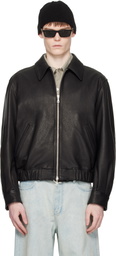 COOR Black Goatskin Blouson Jacket