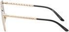 Versace Gold Tubular Greca Sunglasses