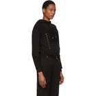 McQ Alexander McQueen Black Lace Patched Hoodie