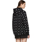 Marcelo Burlon County of Milan Black and White Embroidered Cross Hoodie