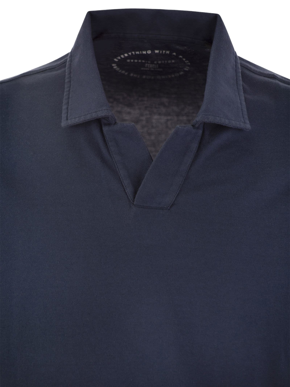 Tシャツ・カットソー Fedeli Polo shirt with open collar in linen and cotton Fedeli Cotton Polo Shirt With Open Collar Fedeli