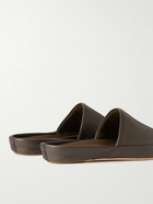 Mulo - Full-Grain Leather Slippers - Brown