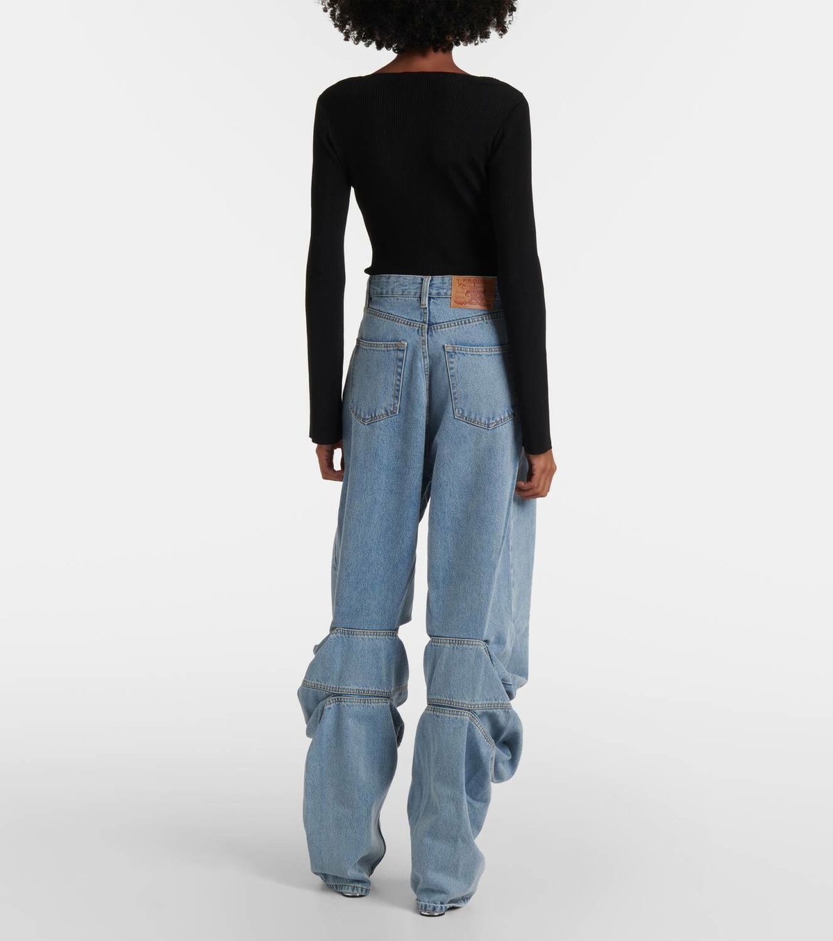 Y/Project Evergreen draped wide-leg jeans Y/Project