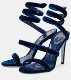 Rene Caovilla Cleo 105 velvet sandals