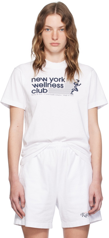 Photo: Sporty & Rich White 'New York Wellness Club' T-Shirt