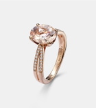 Bucherer Fine Jewellery Blush 18kt rose gold ring with diamonds and morganites