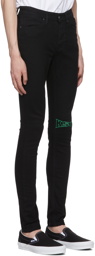 Ksubi Black Van Winkle Neon Jeans