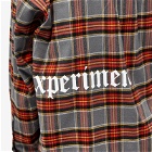 Uniform Experiment Men's Gothic Logo Flannel Shirt in Grey