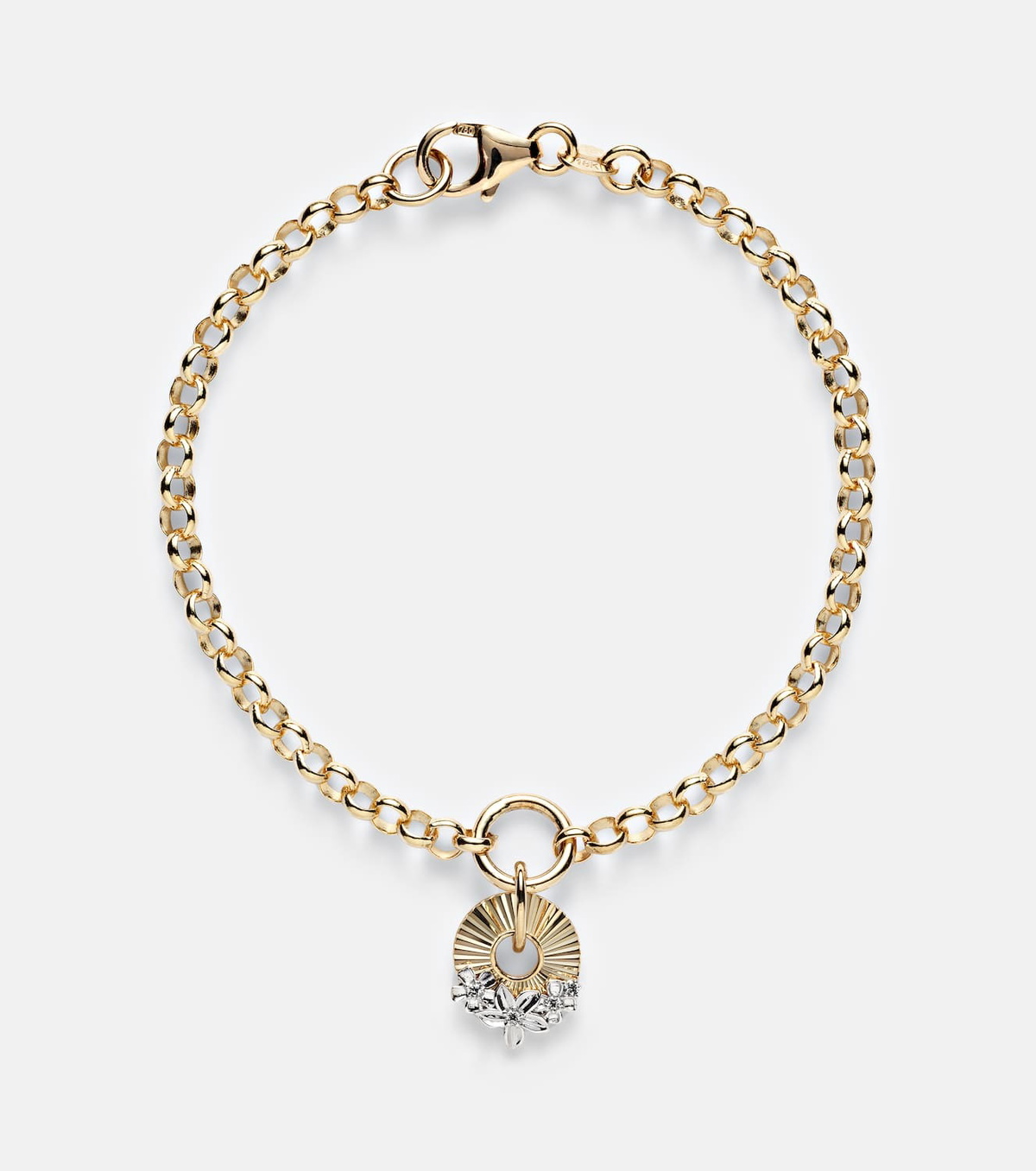 FoundRae Resilience 18kt gold chain bracelet with diamonds