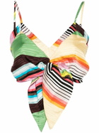 Christopher John Rogers Multicolour Striped Cropped Top