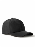 Zegna - Zephir Leather-Trimmed Logo-Appliquéd Shell Baseball Cap - Black