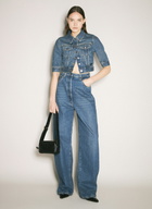 Prada Logo Plaque Balloon Jeans