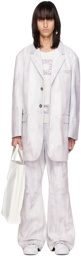 Acne Studios SSENSE Exclusive White Lambskin Blazer