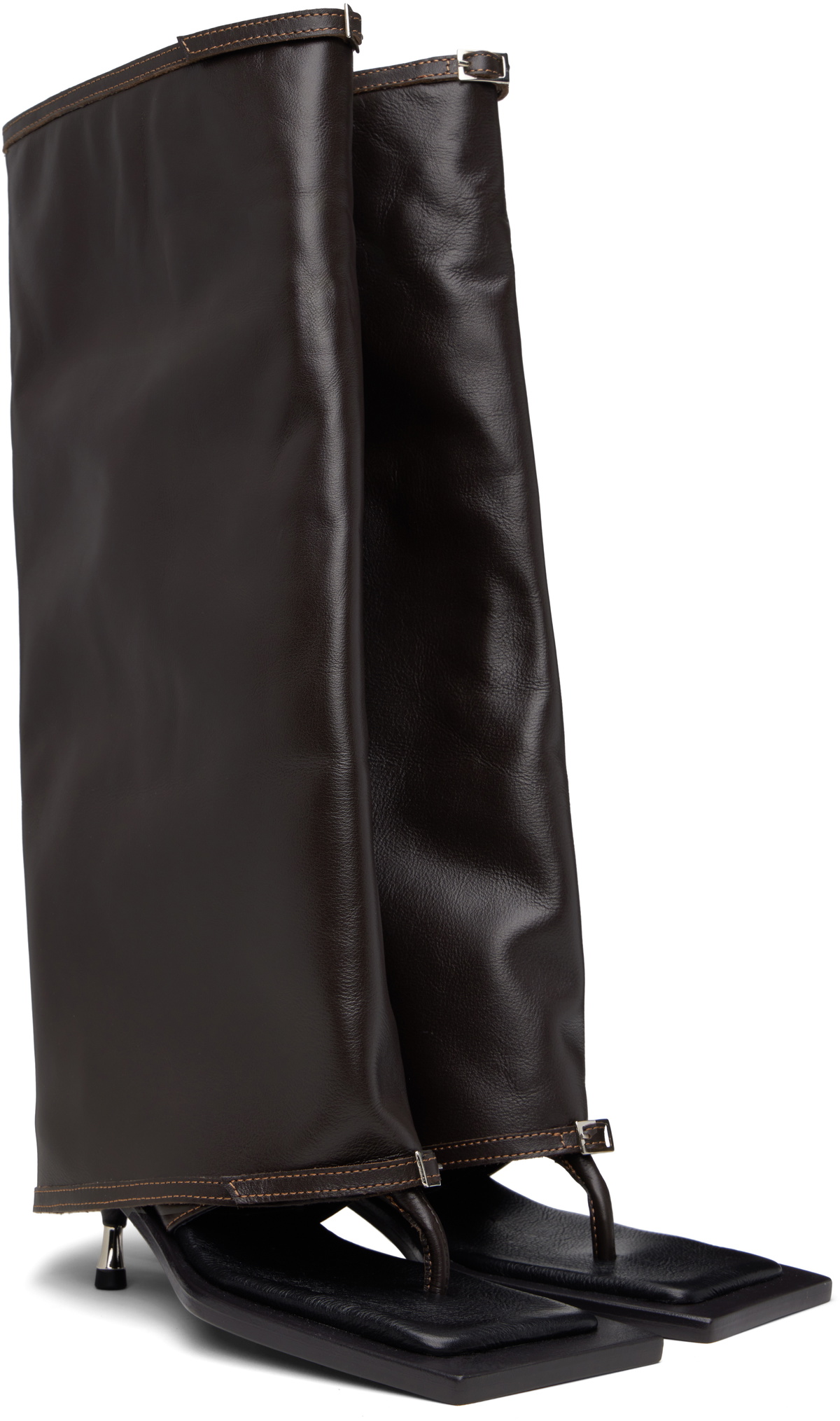 FIDAN NOVRUZOVA Brown Kaia Stiletto Tall Heeled Sandals