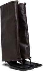 FIDAN NOVRUZOVA Brown Kaia Stiletto Tall Heeled Sandals