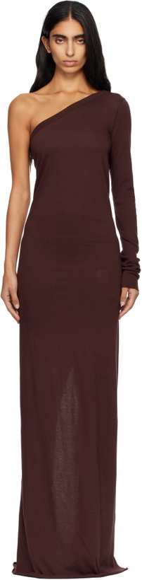 Photo: Rick Owens DRKSHDW Burgundy Concordians Ziggy Maxi Dress