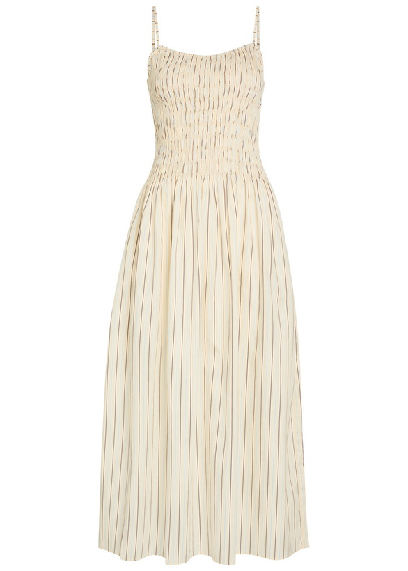 Photo: Faithfull The Brand Araceli Striped Cotton Maxi Dress Yellow
