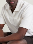 Mr P. - Cotton and Silk-Blend Terry Polo Shirt - Neutrals