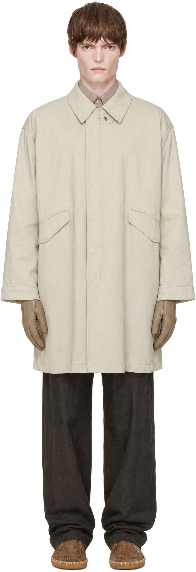 LEMAIRE Beige Military Parka Coat