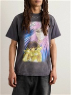SAINT Mxxxxxx - Saint Seiya Distressed Printed Cotton-Jersey T-Shirt - Black