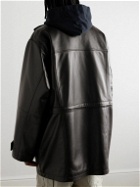 Balenciaga - Oversized Padded Leather Jacket - Brown