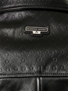 MARINE SERRE Laminated Leather Aviator Jacket