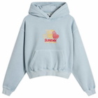 SUNDAYFRUITMARKET Women's Pigment Cherry Hoodie in Sky Blue