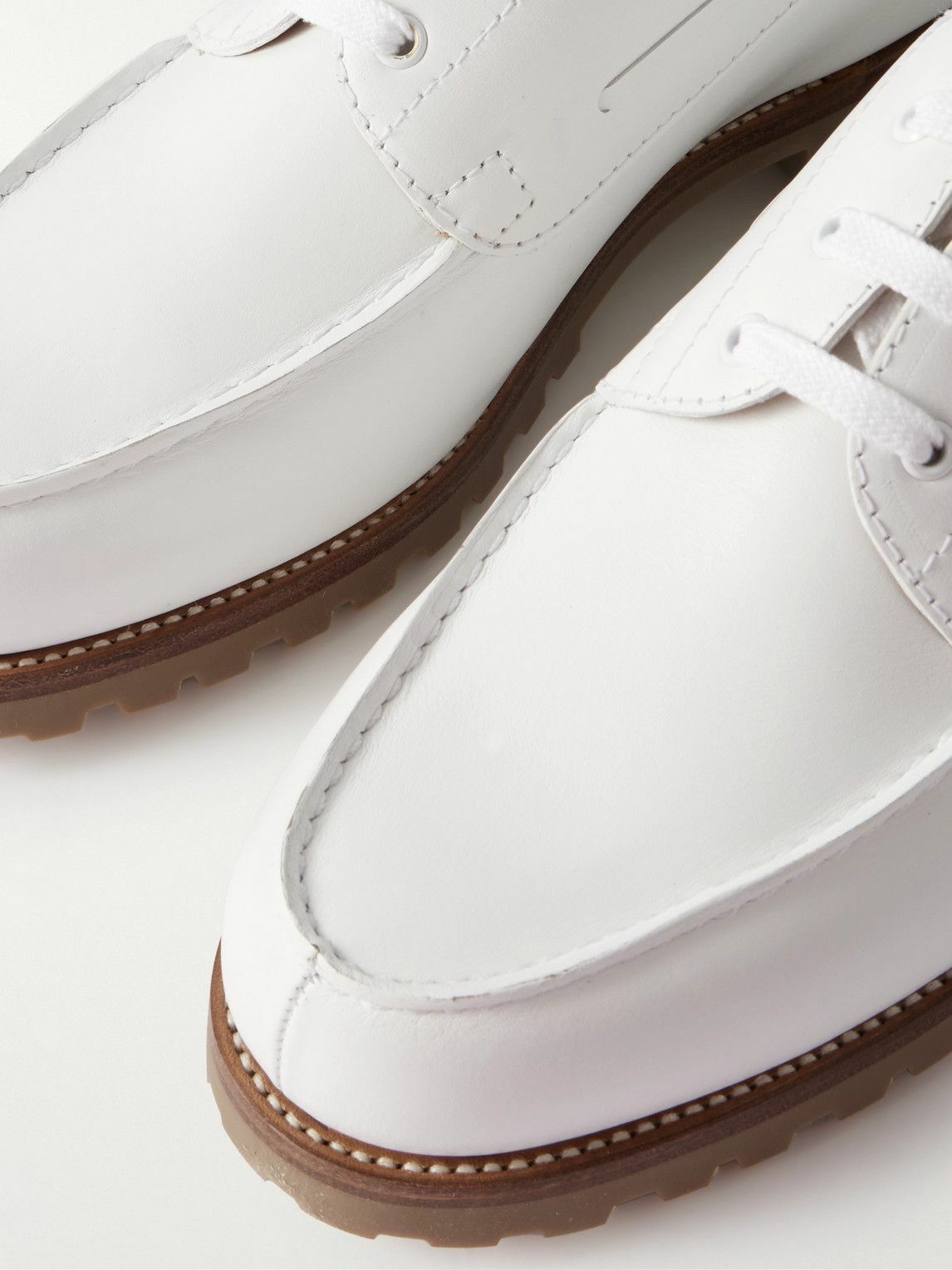 J.M. Weston - 4x4 Leather Derby Shoes - White