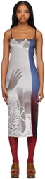 ELLISS Gray & Navy Lagoon Ripple Maxi Dress