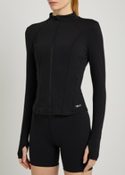 Tala Dayflex zip up Stretch-jersey top Black