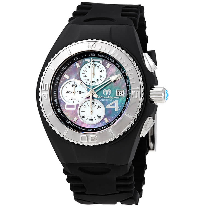 Photo: Technomarine Cruise Chronograph Black Mother of Pearl Dial Mens Watch TM-115349