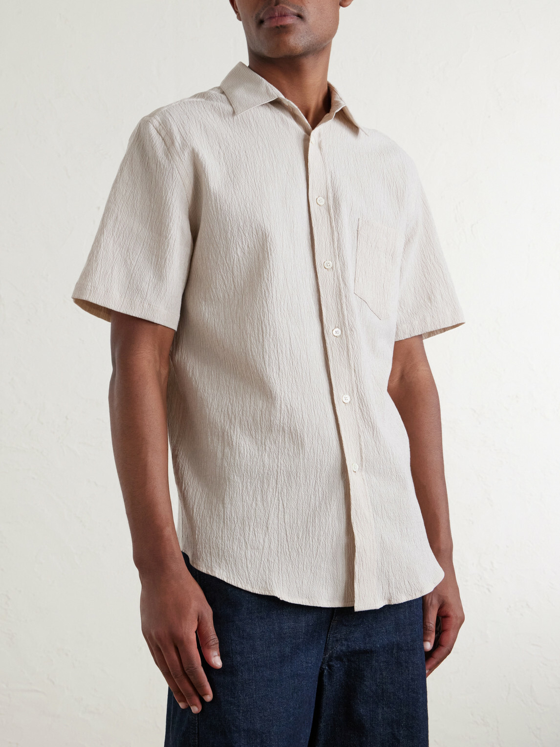 Portuguese Flannel - Theme Textured Cotton-Blend Shirt - Neutrals