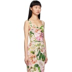 Dolce and Gabbana Pink Floral Charmeuse Tank Top