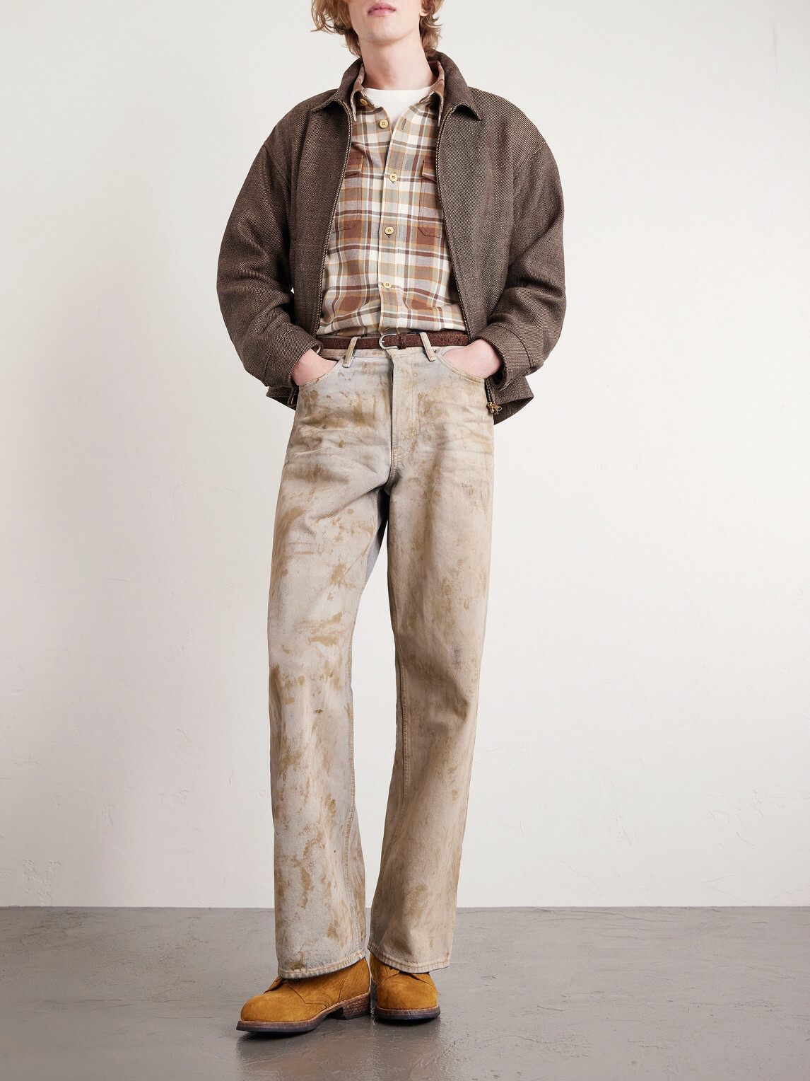 Visvim - Lumber Checked Wool and Linen-Blend Twill Shirt - Brown