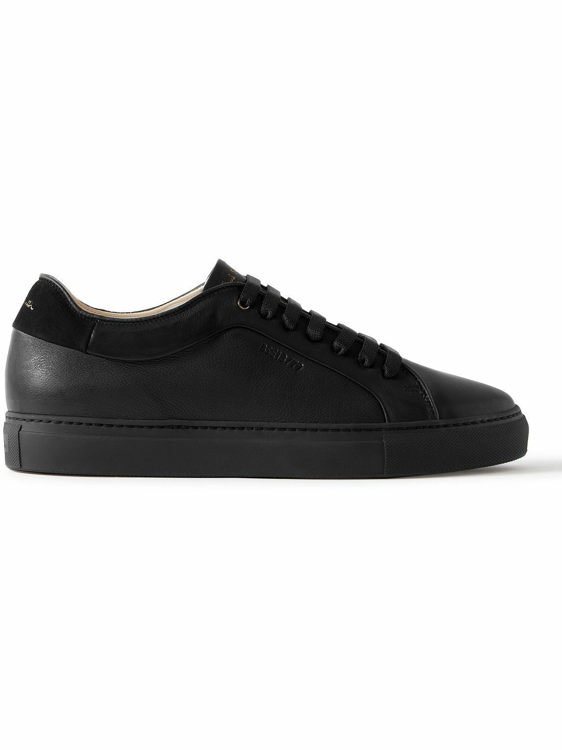 Paul Smith - Basso Suede-Trimmed ECO Leather Sneakers - Black Paul Smith