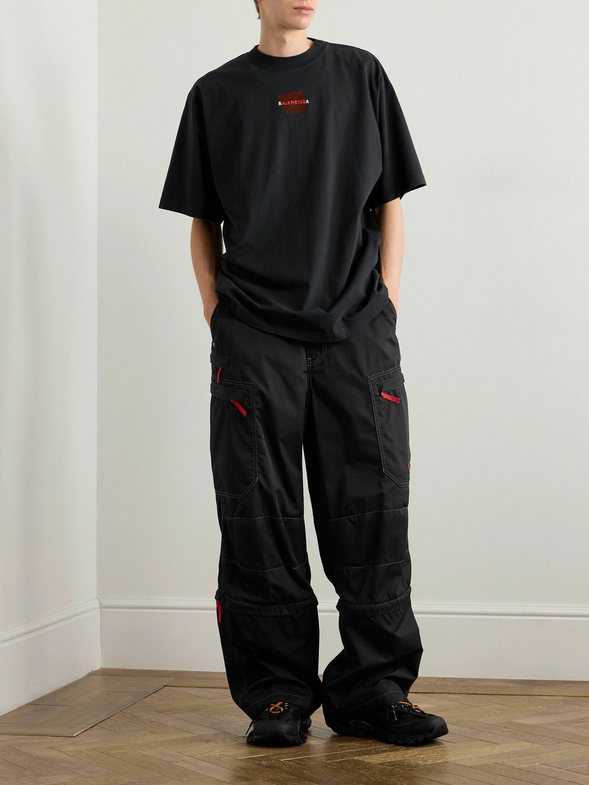 服/ファッション Balenciaga Wide Leg Cargo Pants Balenciaga Baggy Wide-Leg Cargo Pants 11 Pocket Double Knee