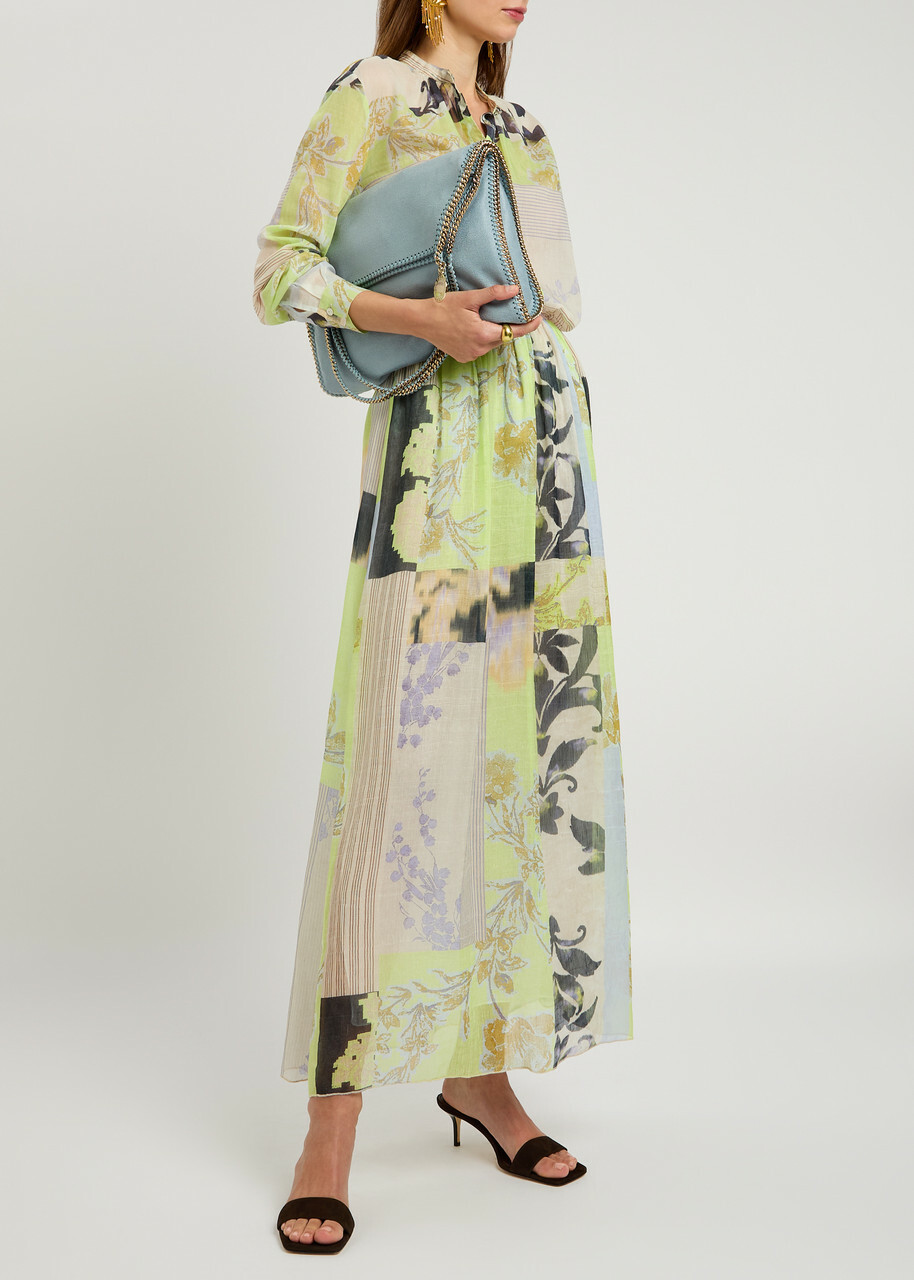Forte_forte Garden Print Chiffon Midi Skirt Multicoloured