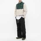 Reese Cooper Men's Sherpa Fleece Jacket in Cream/Green