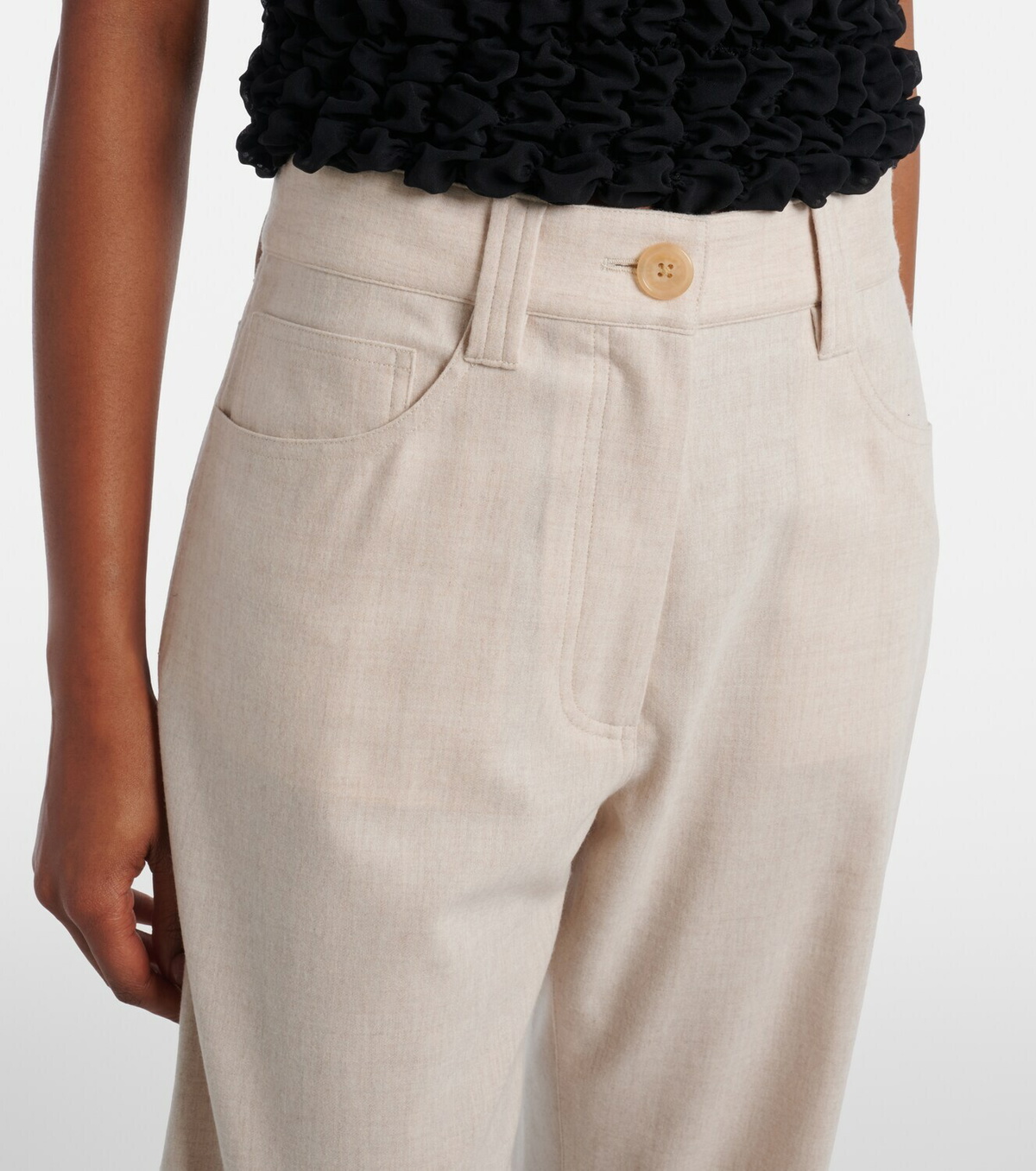 Khaite Callum wool and cashmere straight pants