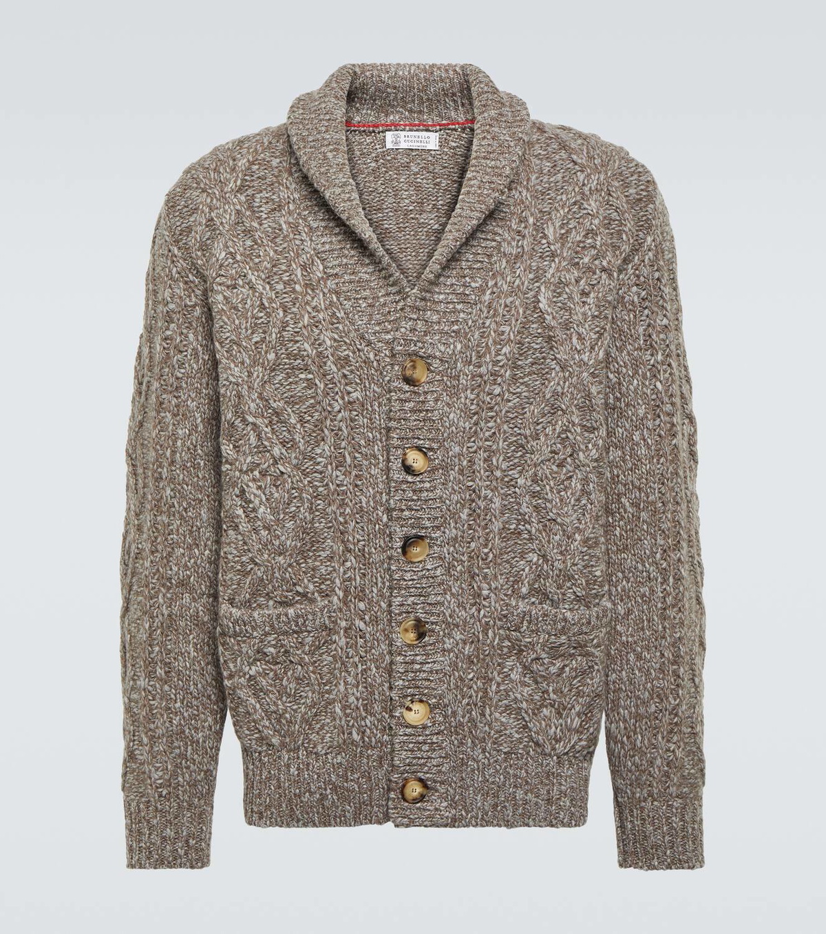 Brunello Cucinelli Cable-knit wool and cashmere cardigan