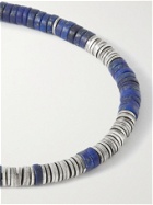 M.COHEN - Sterling Silver and Lapis Lazuli Beaded Bracelet - Blue