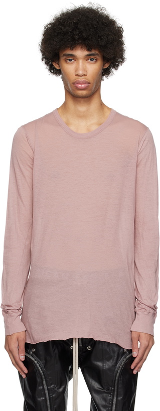 Photo: Rick Owens Pink Basic Long Sleeve T-Shirt