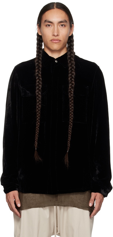 Photo: Rick Owens Black Flap Pocket Shirt