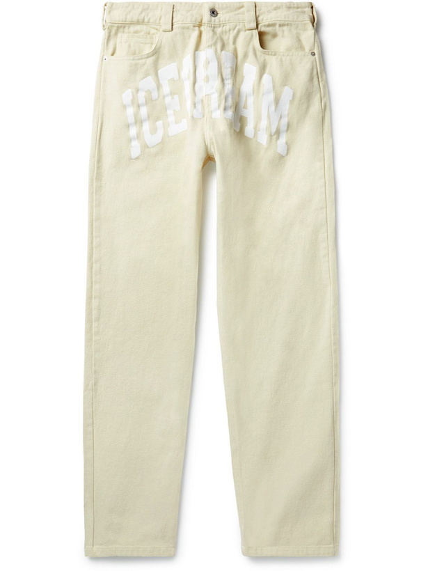 Photo: ICECREAM - Straight-Leg Logo-Print Jeans - Neutrals