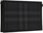 Burberry Black Check Zip Pouch