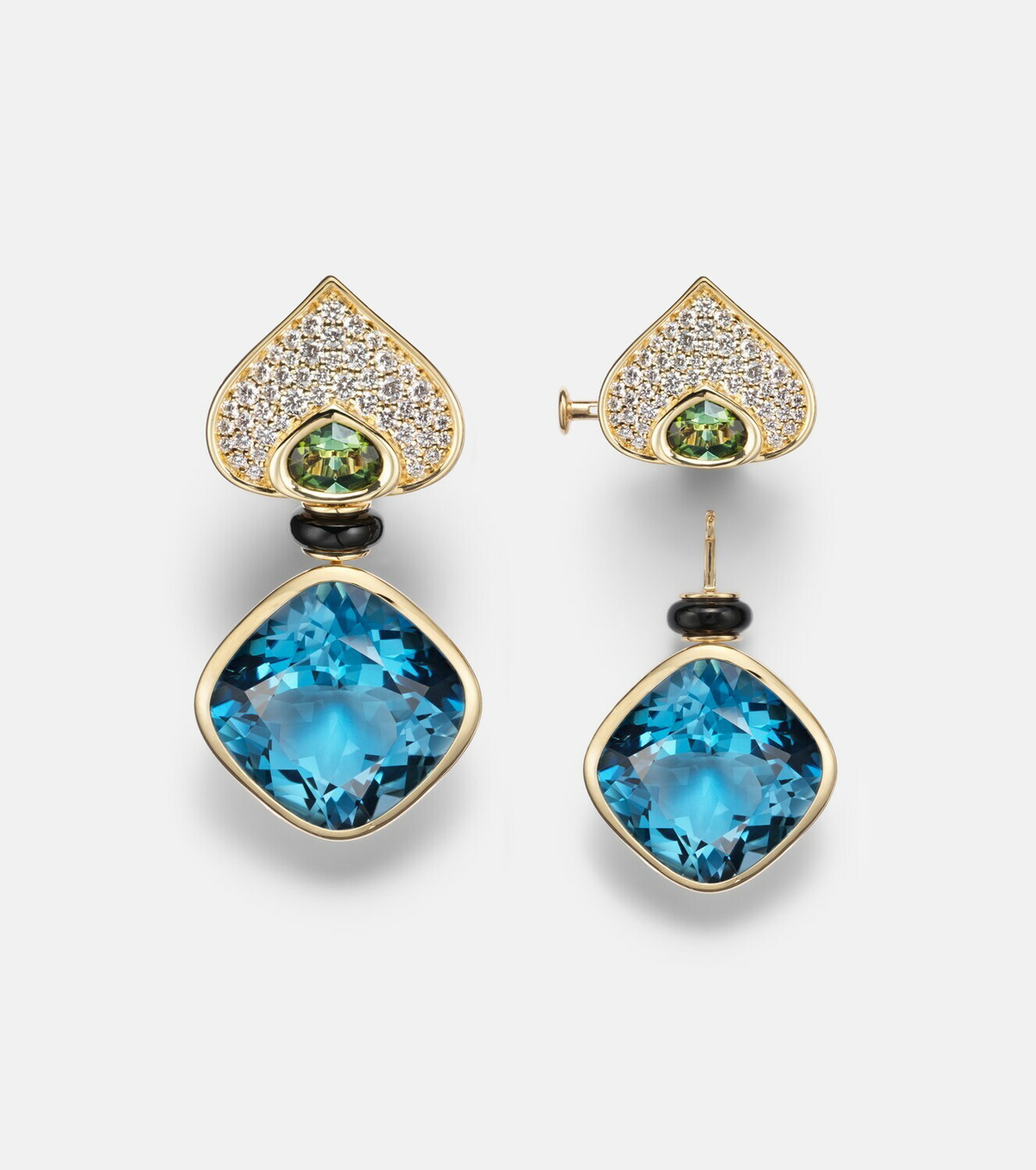 Marina B Pauline 18kt gold earrings with gemstones